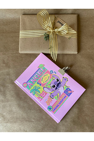 KESKİN COLOR Lilo & Stitch Kilitli Hatıra Defteri | 14x20 cm – 80 Yaprak Sert...