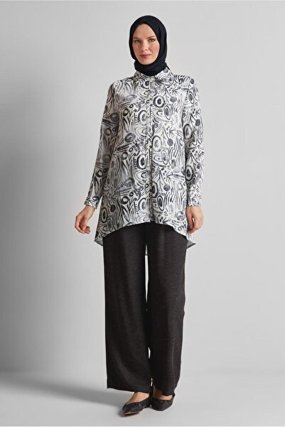 Alvina Patterned Pants Suit 44813