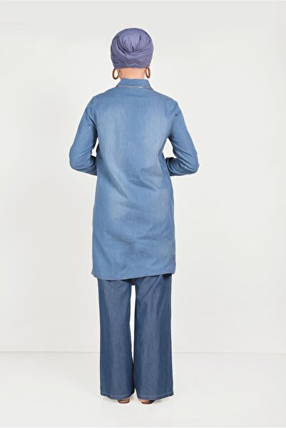 Alvina Asymetric Cut Denim Tunic 40516