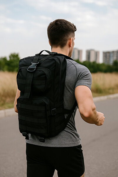 ÇANTA حقيبة ظهر نسائية تكتيكية عسكرية لتقويم العظام وتسلق الجبال والتخييم والرحلات باللون الأسود