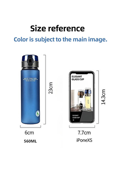Choice 560ml Grey Brand BPA Free Leak Proof Sports Water Bottle High Quality Tour Hiking Portable My Favori