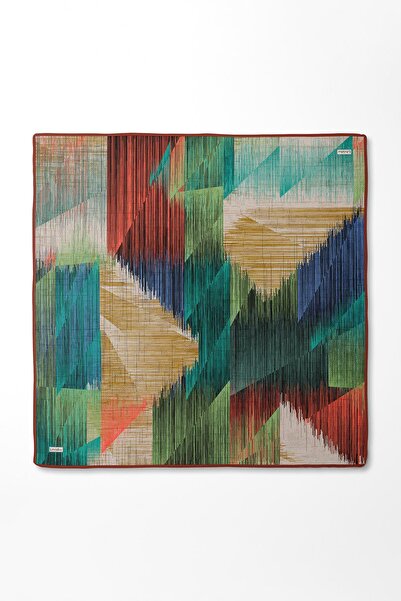 Levidor Μεταξωτό μαντήλι με σχέδιο με πλέγμα πλακιδίων