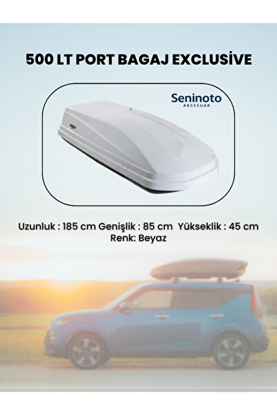 PERFLEX 500 Lt Exclusive Port Bagaj - Mat\parlak Beyaz - Tek Ebat 103008