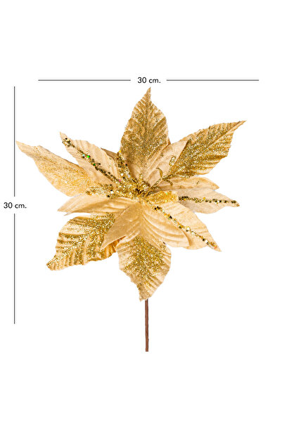 Herdekora Πρωτοχρονιάτικο λουλούδι χρυσό 30 εκ.
