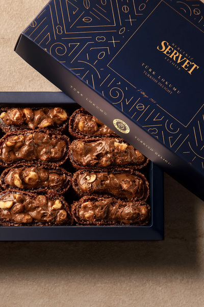 BERCEKIZ SERVET ŞEKERLEME Vişneli Çikolatalı Fındıklı Special Sarma Lokum 500 gr