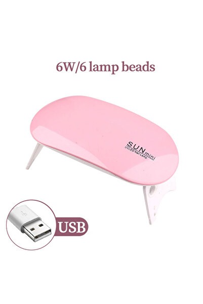 Choice بينك-ايه 6 مصابيح ليد صغيرة الحجم، مصباح تجفيف طلاء الأظافر 6 وات، مصب...