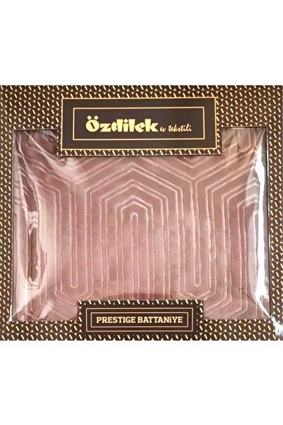 Özdilek Özdilek Prestige Thick Embossed Double Blanket (220X240)-Cameo Brown