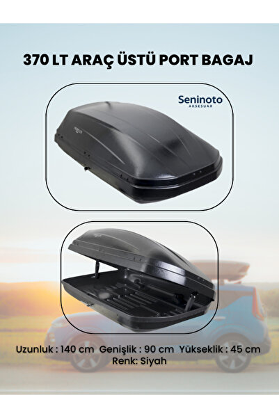 PERFLEX 370 LT Eko Araç Üstü Port Bagaj Siyah