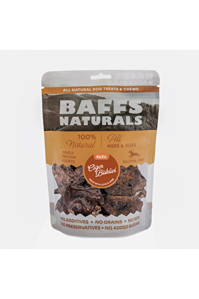 Baffs Naturals Kuzu Ciğer Bisküvi %100 Doğal Köpek Ödül Maması 100 gr