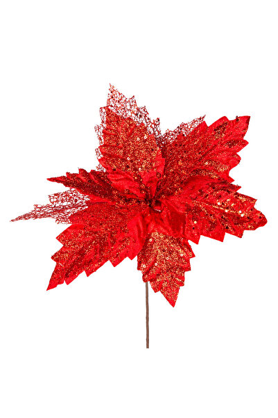 Herdekora Ornament de Crăciun Pique Puansetya Roșu 40 Cm.