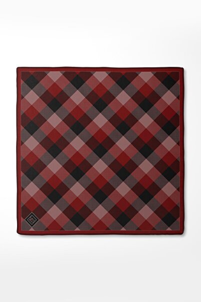 Levidor Μεταξωτό κασκόλ από μετάξι με κουκκίδες σε μπορντό χρώμα