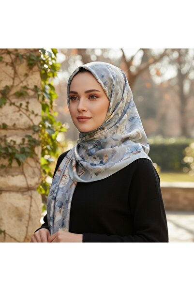 Onur Shawl - New Cotton Voile Rose Pattern Large Flower Shawl Trending Produc...