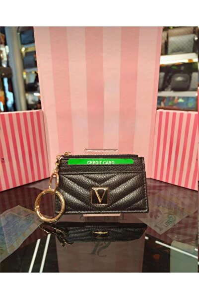 gül sezgin butik حامل بطاقات نسائي مع سلسلة مفاتيح وإكسسوارات