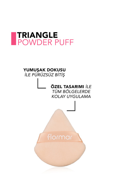 Flormar Üçgen Yumuşak Pamuksu Dokulu Kompakt Pudra Süngeri