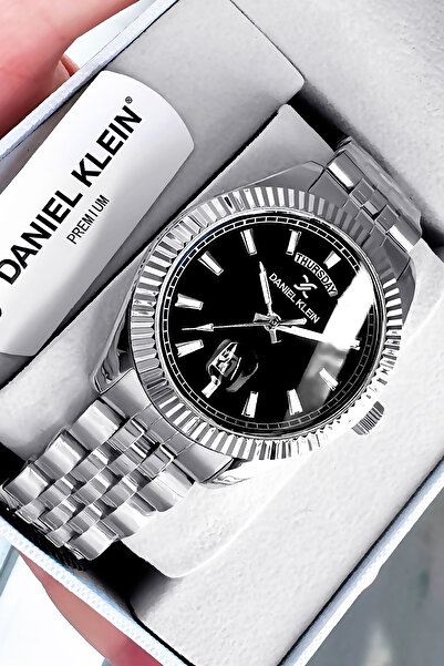 Daniel Klein Gift Men's Wristwatch 3 Atm Waterproof Black Color Steel Cord Gift Bracelet Dke2023C6