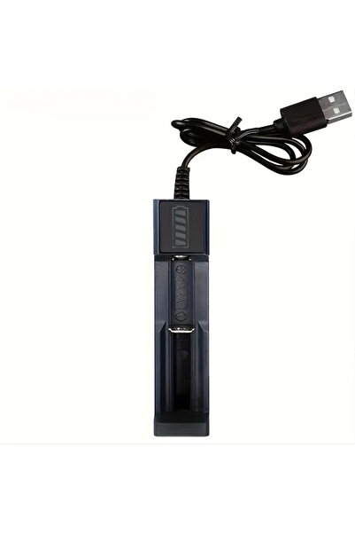 Choice شاحن بطارية مزدوج بفتحة واحدة من نوع 18650 باللون الأسود، 1 و2 فتحة لش...