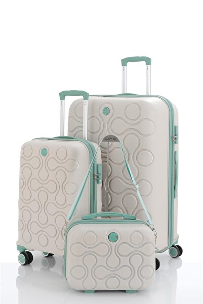 MÇS Mçs Polipropilen 3'lü Valiz Seti Büyük & Kabin & Makyaj V376