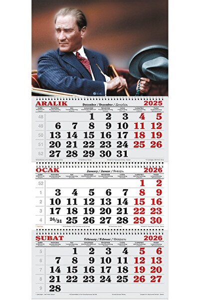 GENC DIJITAL BASKI 2025 Yılı Gemici Takvimi-Atatürk Otomobilde