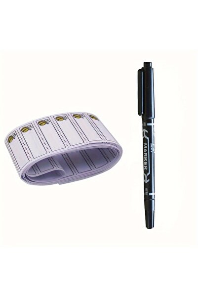 Choice 100pcs 1pc pen 100/200pcs White Washable Iron on Name Labels Garment F...