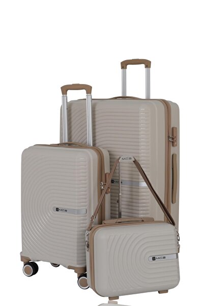 MÇS Mçs Polipropilen 3'lü Valiz Seti Büyük & Kabin & Makyaj V374
