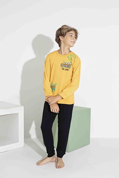 RAPAPA Boys' Long Sleeve Pajama Set – Comfortable Interlock Fabric 7411