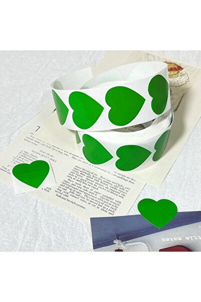 OBRO Rolă de 500 de autocolante în formă de inimă – Etichete autoadezive din ...