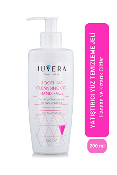 JUVERA Cosmeceuticals Hassas Ciltler Için Yüz Yıkama Jeli | Nemlendirici Etkili Yüz Temizleme Jeli 200 ml