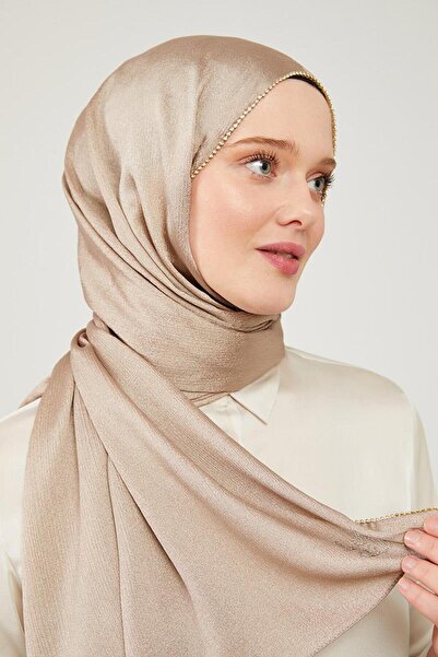 Levidor Vizon Yanları Taş Detaylı Kristal Yoryo Şal