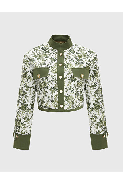 İLVİ Жіночий піджак Lalita із зеленим квітковим візерунком
