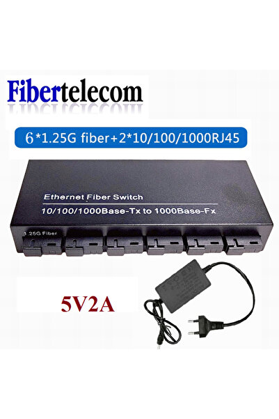 Choice 1 قطعة مع الطاقة 100/1000M جيجابت إيثرنت مفتاح الألياف 6 * 1.25G منفذ ...