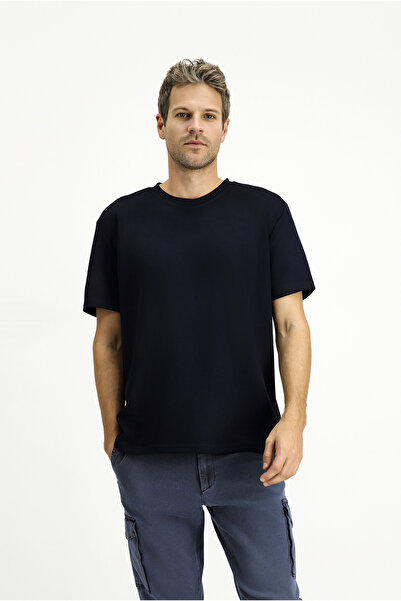 Kiğılı تي شيرت بطبعة ليكرا كبيرة الحجم برقبة دائرية