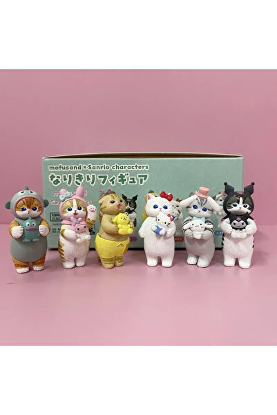 Miniso مجموعة كاملة من 6 قطع من صندوق سانريو الغامض الجديد، دمى هالو كيتي كور...