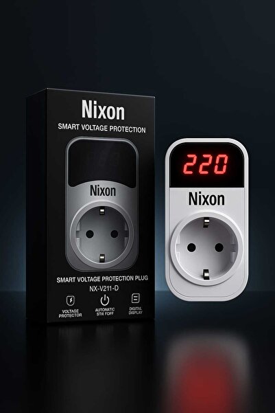 Nixon Akıllı Voltaj Koruyucu Priz  Led göstergeli, Voltaj ayarlayabilme özell...