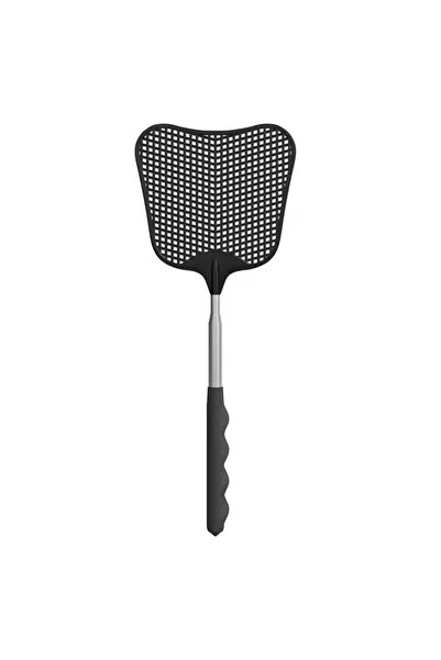 Choice Black Long Handle Telescopic Fly Swatters Durable Plastic Heavy Stainless Duty Flyswatter Anti Slip