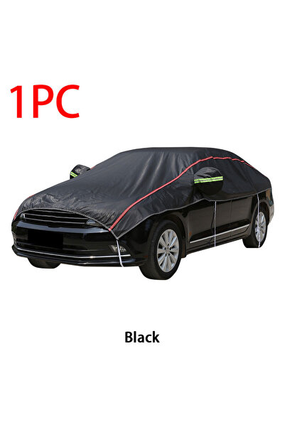 Choice غطاء نصف سيارة سيدان أسود عالمي مقاوم للماء والغبار والشمس والمطر والأ...