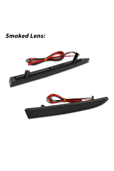 Choice Smoke Lens 2pcs Red LED Bumper Reflector Lights For 2016-2022 Gen6 Chevrolet Camaro For Cadillac XT5