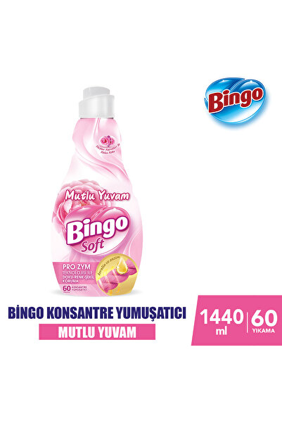 Bingo Soft Konsantre Çamaşır Yumuşatıcısı Mutlu Yuvam 1440 ml X 6 Adet