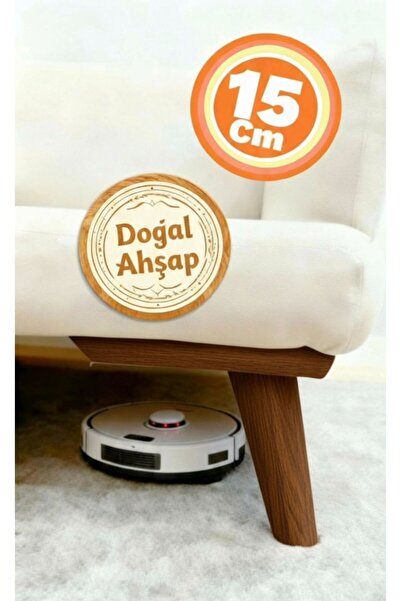 ŞİVAN DİZAYN 1. Sınıf Gürgen Ağacı 15 Cm Kahve Mobilya Kanepe Koltuk Tv Ünitesi Yükseltici Yükseltme Ayakları