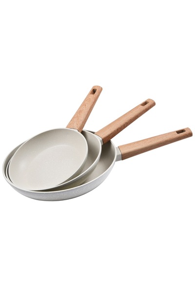 Bergner Naturally 3-piece non-stick pan set 18, 22, 26 cm