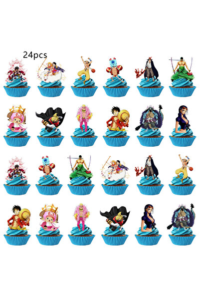 Miniso 24 قطعة من زينة الكيك، زينة الكب كيك، زينة عيد ميلاد، مستلزمات حفلات ذات طابع خاص، قطعة واحدة