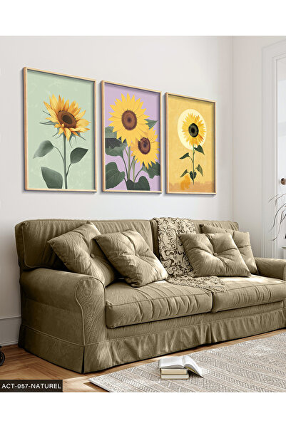 Evinemoda Slika "Mesečevi cvetovi" u drvenom okviru, 3 dela