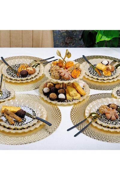 Glore Leopard Wavy Gold Gilded Glass Kura Piped K 26098