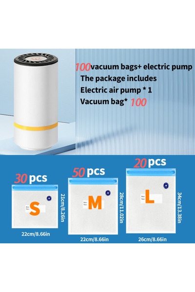 Choice Vacuum Sealer-100pcs Easy One-Hand Automatic Operation Handheld Vacuum...