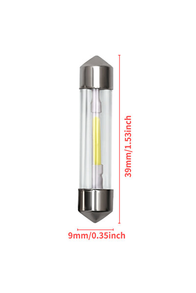 Choice 6000K أبيض 4 قطع 39 مم 4 قطع ليد فيستون 31 مم 36 مم 39 مم 41 مم C5W C10W COB زجاج لمبات ليد الإسكان