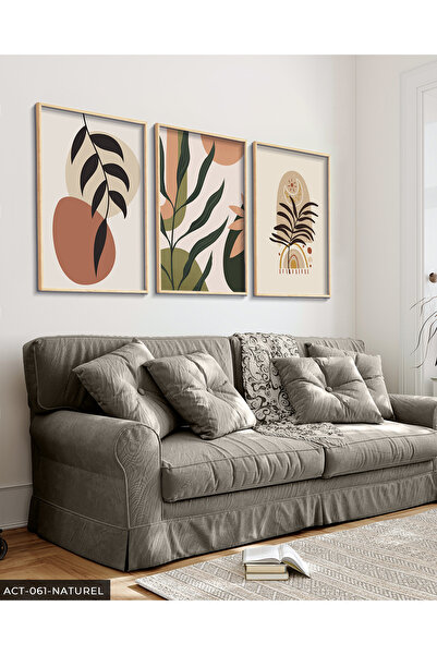 Evinemoda Cveće 3-dijelna slika u drvenom okviru