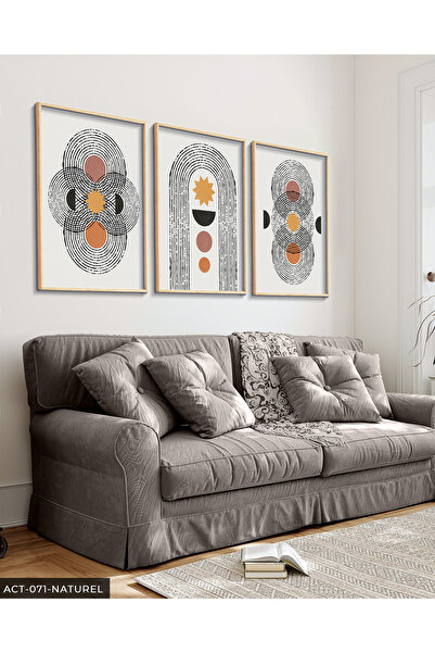 Evinemoda Apstraktni uzorci, slika u drvenom okviru, 3 dela