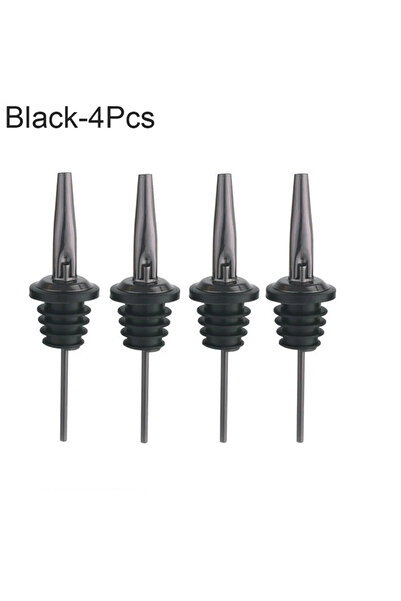 Choice 4PcBlackPourer 4Pcs Black/Rose Gold/Silver Liquor Pourers, Stainless Steel Liquor Bottle Pourers for