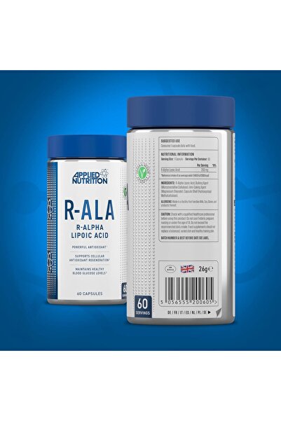 applied nutrition R-Alpha Lipoic Acid 300mg - 60 Vegetable R ALA Capsules - More Potent