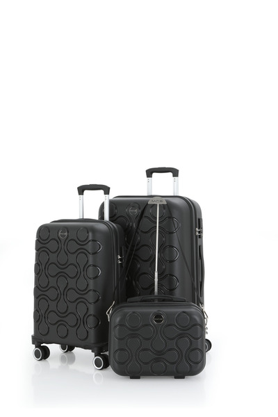 MÇS Mçs Polipropilen 3'lü Valiz Seti Orta & Kabin & Makyaj V376