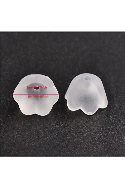 Choice عبوة من 50 قطعة من خرز الأكريليك الشفاف من زهرة التوليب وزهرة زنبق الو...